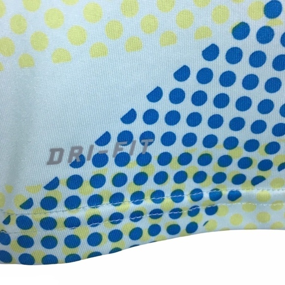 NIKE Dri Fit Tank Racerback Sports Bra Top Dots Workout Tennis Running Medium - Picture 6 of 14